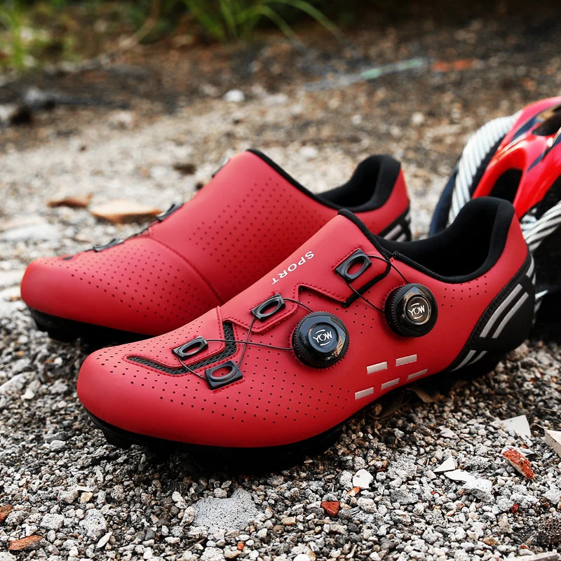 Hochwertige Fahrradschuhe für Herren, SPD, selbstverriegelnd, Rennrad-Sportschuhe, MTB-Mountainbike-Schuhe für Damen, rutschfeste Fahrradschuhe 36-47