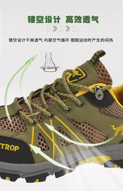Men's Hiking Shoes Breathable Mesh Sports Summer Outdoor Wear-resistant Hiking and Hunting Tactical Shoes