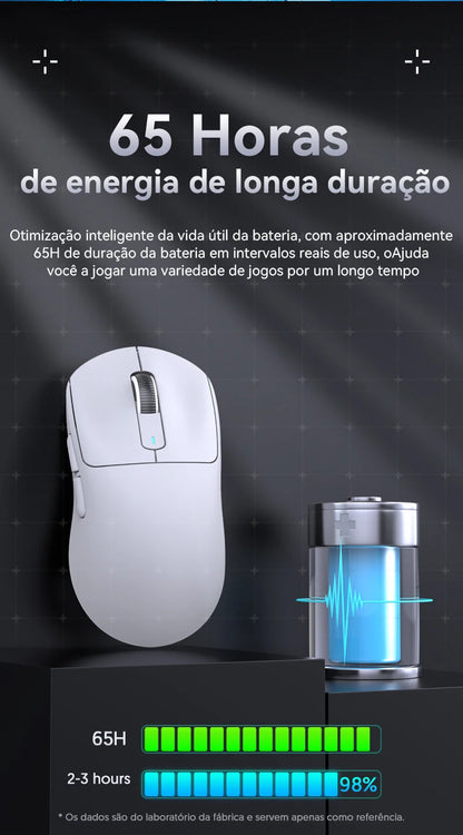 Atack Shark X3 PAW3395 Mouse Lightweight Wireless Gaming Mouse, Tri-Mode Mouse, 26K DPI PAW3395, PC/Laptop/Win/Mac