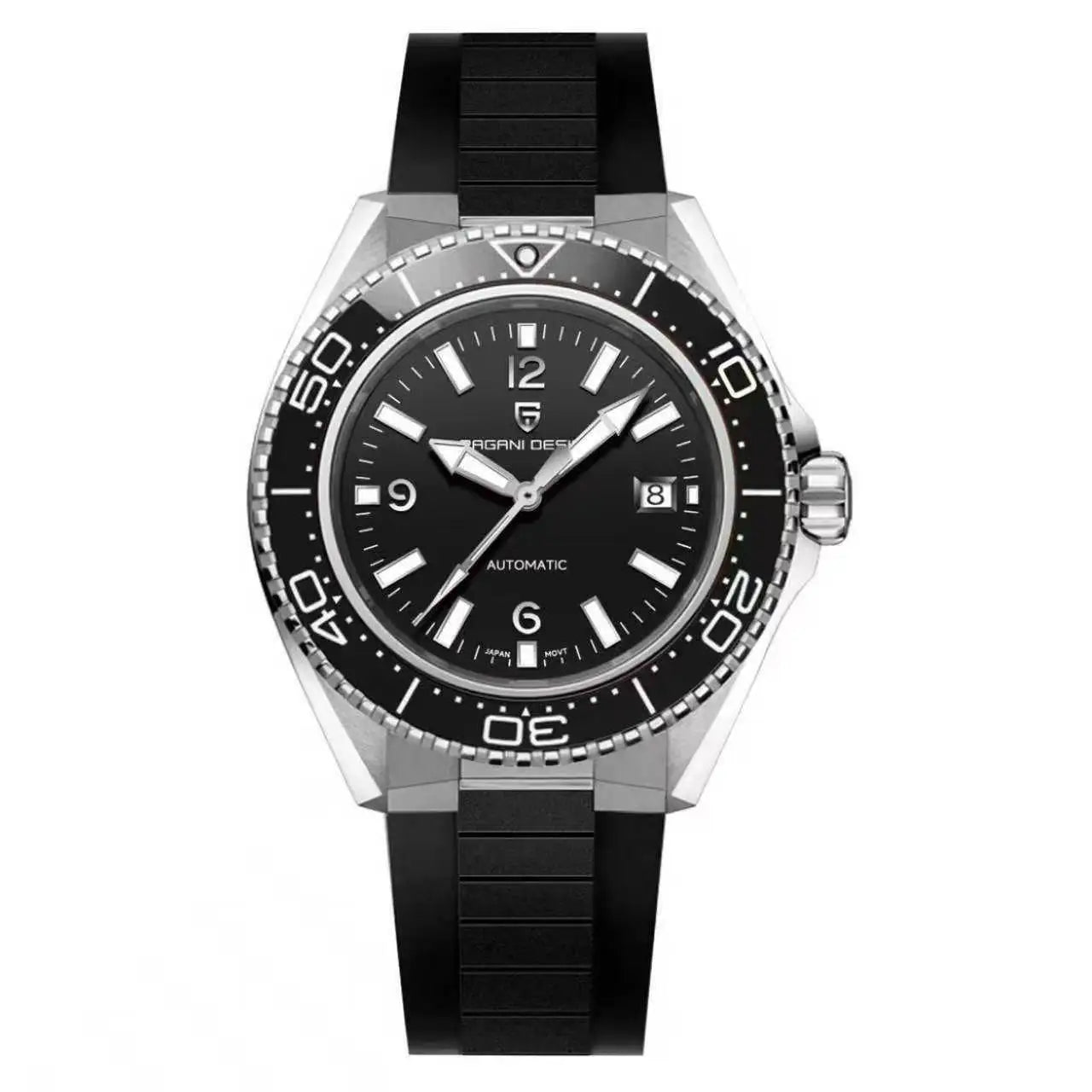 Pagani Design New Men's Mechanical Watch Luxury Sapphire Stainless Steel 100m Waterproof Ceramic bezel Automatic Watch
