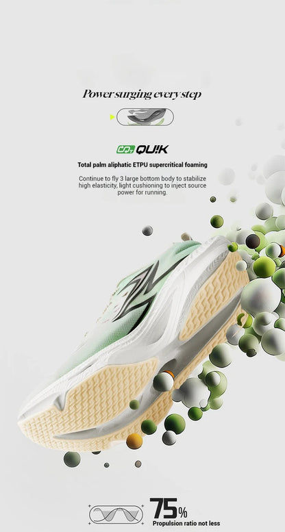 361 Degrees Flame 3.0 ET Men Running Shoes Racing Marathon Breathable Comfort Stable Rebound Jogging Male Sneakers 672612245F
