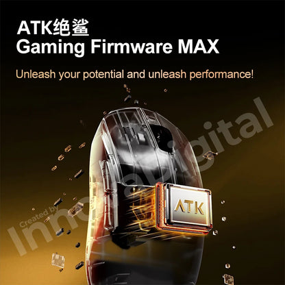 Mouse da gaming wireless ATK Dragonfly A9 Ultimate A9 Air PAW3950 ultraleggero ergonomico per e-sport FPS Gamer CSGO A9 Ultra