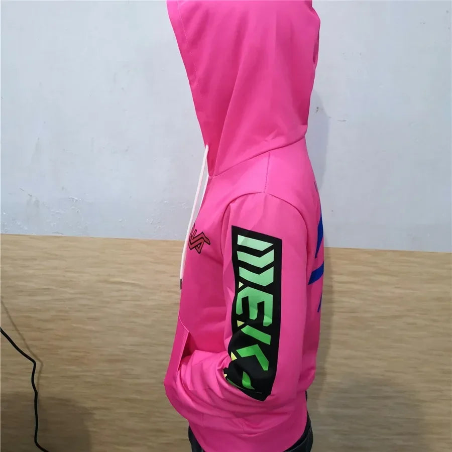 Anime Game Hoodie Sweatshirt 3D Printing Overwatch D.Va DJ Cosplay Costume Women Men Couple Hooded Jacket Top Clothing