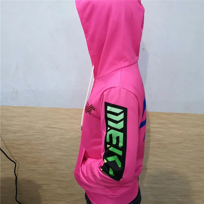 Anime Game Hoodie Sweatshirt 3D Printing Overwatch D.Va DJ Cosplay Costume Women Men Couple Hooded Jacket Top Clothing