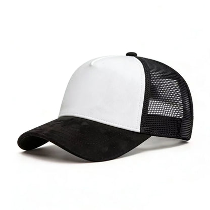 Summer Mesh Baseball Cap Women Men Solid Suede Cap Patch Snapback Hat Casual Breathable Unisex Street Hip Hop Trucker Caps