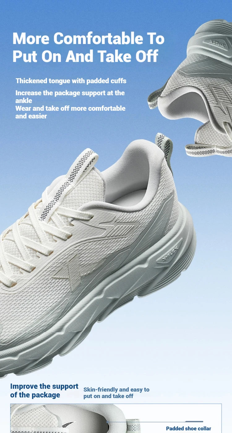 Xtep Light Joy 2 Women's Running Shoes 2025 Spring Shock-Absorbing Non-slip Wear-Resistant Lightweight Sports Shoes 875118110015