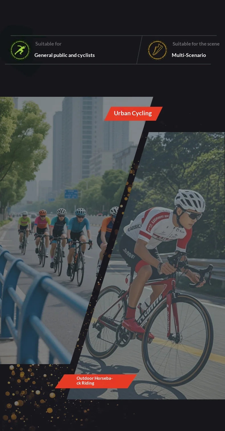 Women's Non-Lock Mountain Bike Shoes, No Cleats, Road Cycling RB Speed Rubber Sole Shoes, Men's Rubber Sole Cycling Shoes