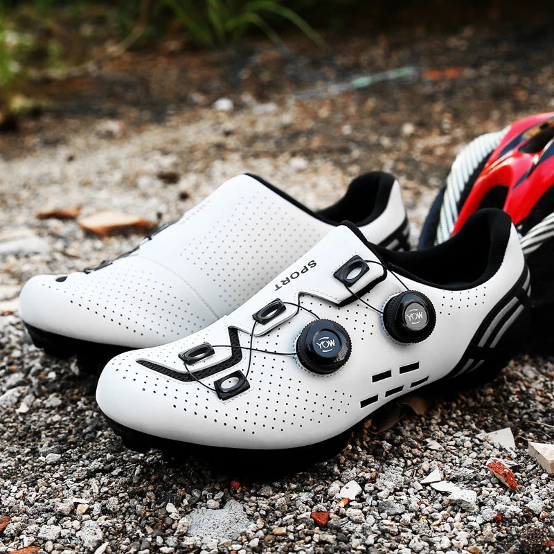 Hochwertige Fahrradschuhe für Herren, SPD, selbstverriegelnd, Rennrad-Sportschuhe, MTB-Mountainbike-Schuhe für Damen, rutschfeste Fahrradschuhe 36-47