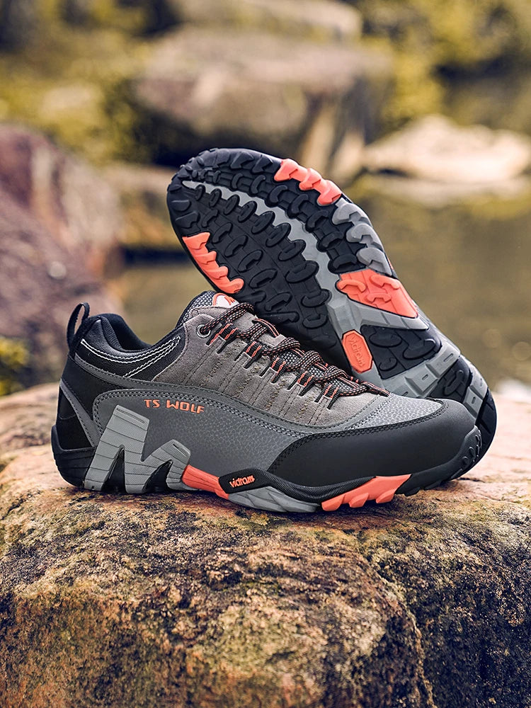 Outdoor-Liebhaber-Trekkingschuhe für Herren, wasserdichte Wanderschuhe, Bergstiefel aus echtem Leder, Woodland-Jagd- und taktische Schuhe
