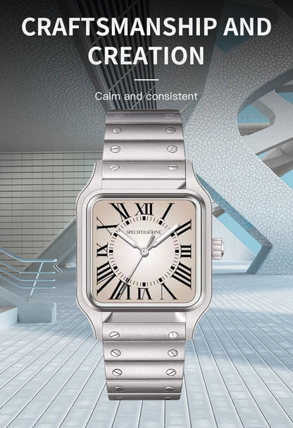 2025 New 34MM Specht & Söhne Quartz Watches Japan VH31 Movt Sapphire Blue Color Ultrathin Stainless Steel Relogio Masculino