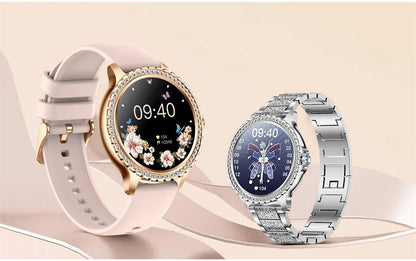 AMOLED Screen Smart Watch Heart Rate Blood Oxygen Fashion Ladies Bracelet 2023 Bluetooth Call Smartwatch Womoen For Android IOS