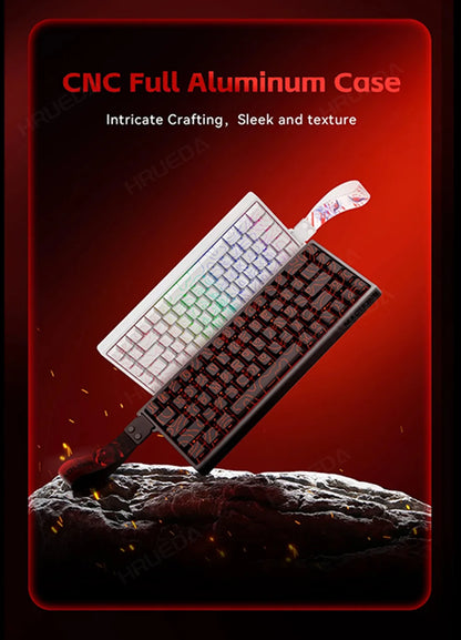 MADLIONS Mad 60he Mad60HE Mad 68HE Teclado mecânico com interruptores magnéticos, com fios, hot-swap, taxa de polling 8K, teclado gaming personalizado