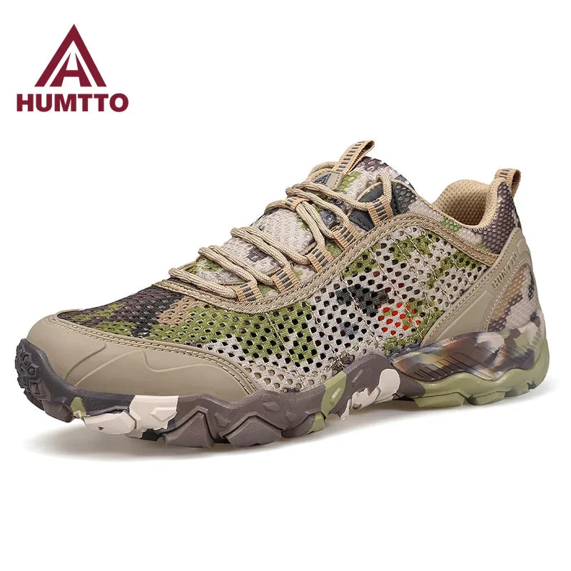 HUMTTO Chaussures pour homme : chaussures de randonnée d'été antidérapantes et respirantes, de luxe, de créateur, pour le plein air, le trekking et l'escalade, baskets pour homme