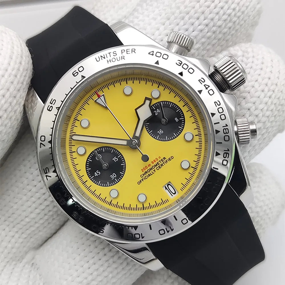 2025 New Latest VK64 Watch AR Sapphire Glass 5bar Men's Speed Sport Chronograph Fashion Quartz Watch relogio masculino