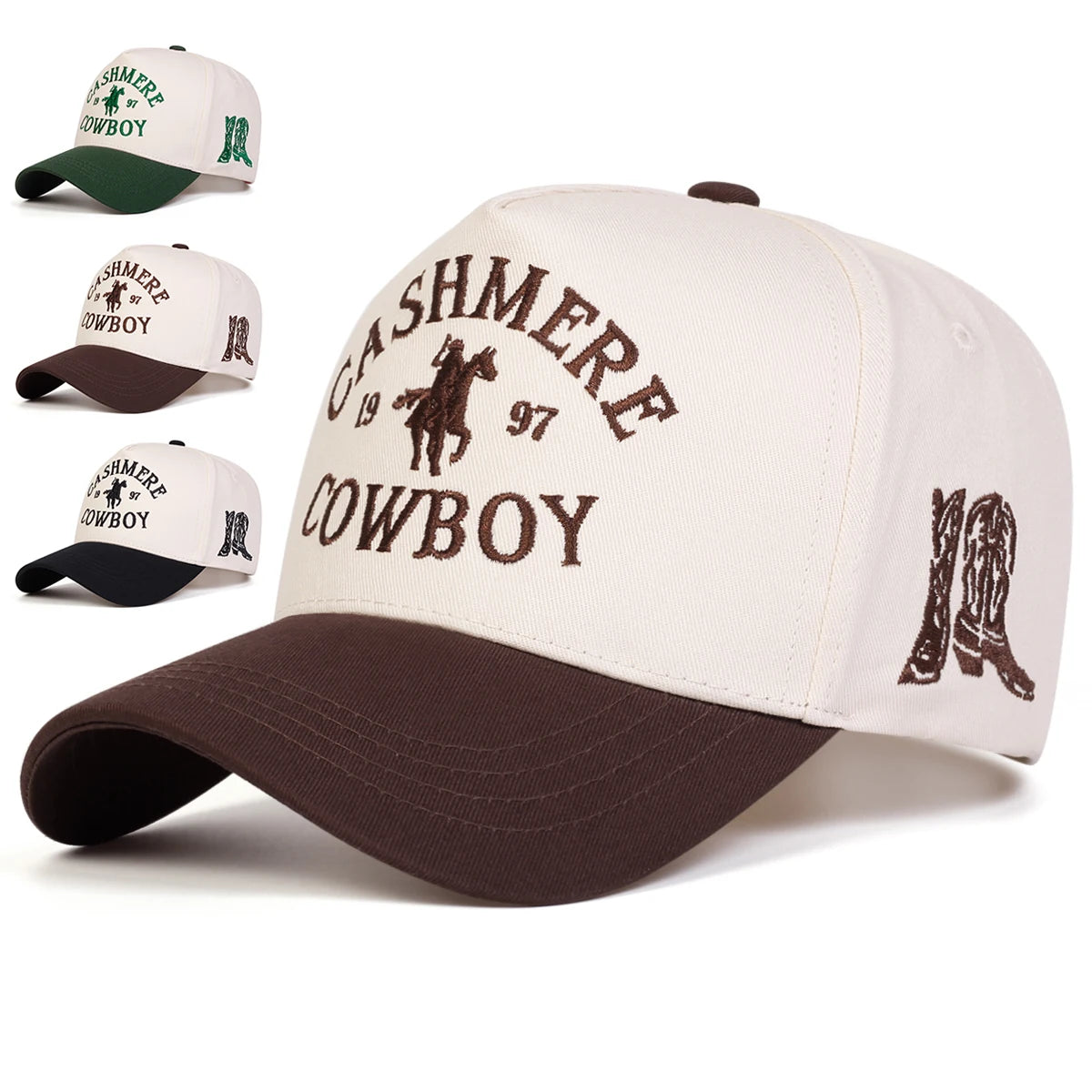 Unisex COWBOY Letter Embroidery Baseball Caps Spring and Autumn Outdoor Adjustable Casual Hats Sunscreen Hat Sports Cap