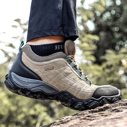 HUMTTO Sapatilhas de Caminhada para Homem, Designer de Luxo, Inverno, Escalada e Trekking, para Homem, em Pele, Outdoor, Desporto e Trabalho, 110282A