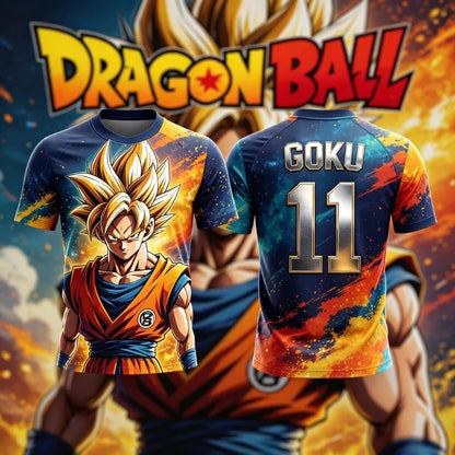 2026 Summer Dragon Ball Retro Fitness T-shirt Men's Oversized 3D Printed Short-sleeved Family Unisex Children's Sports Shirt