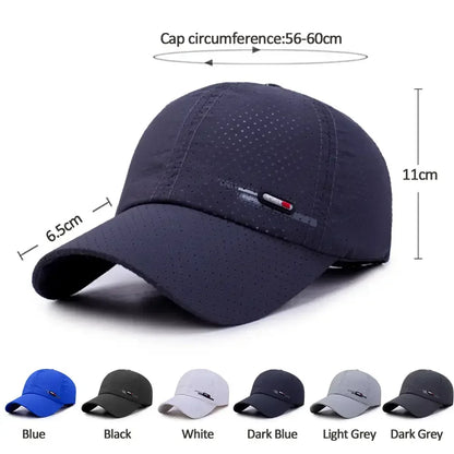 Summer UV Protection Caps Men Quick Drying UPF 50+ Baseball Travel Sun Cap Fashion Breathable Sunshade Outdoor Fishing Hat