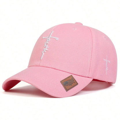 Șepci de baseball unisex cu broderie în formă de cruce, reglabile, pentru activități în aer liber, de primăvară și toamnă, casual, cu protecție solară