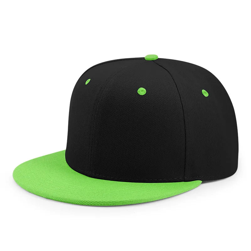 Partihandel 40 färger Justerbara platta snapback-kepsar med skärm Dam Mode Polyester Enfärgad basebollkeps Herr Hiphop Blank sportkeps