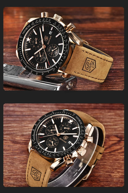 Ceas pentru bărbați BENYAR 5140, ceas sport casual, ceas de lux cu cuarț rezistent la apă, cronograf militar de marcă de lux.