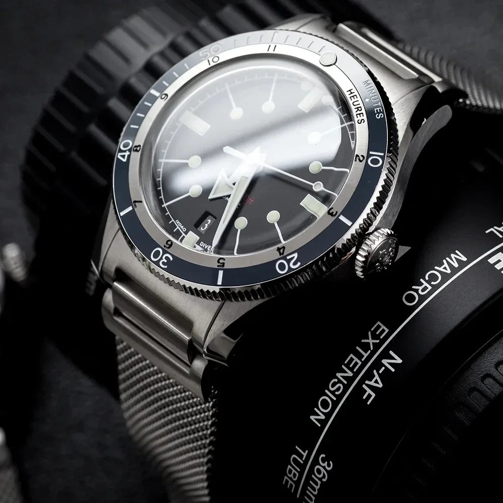 IX&DAO IPOSE Watch 5303 ETA-2824 Movement Automatic Mechanical GMT Sport Retro Diving Casual Dress 200m Waterproof Men Watches