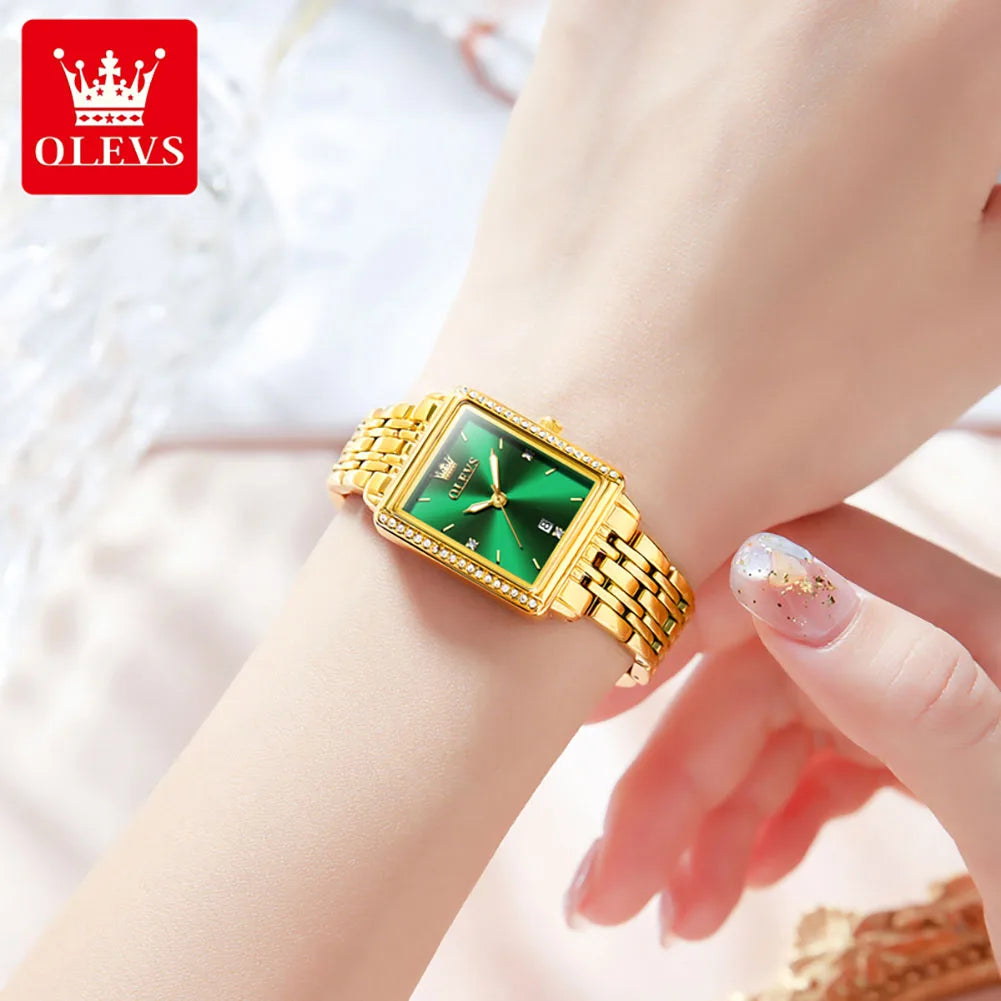 OLEVS 9995 Women's Watch Luxury Elegant Quartz Ladies Wristwatch Top Brand Waterproof Luminous Date Original Watch For Women