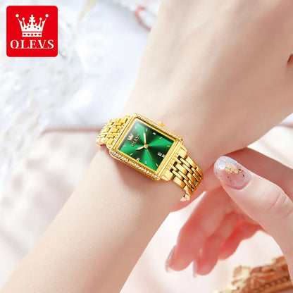 OLEVS 9995 Women's Watch Luxury Elegant Quartz Ladies Wristwatch Top Brand Waterproof Luminous Date Original Watch For Women