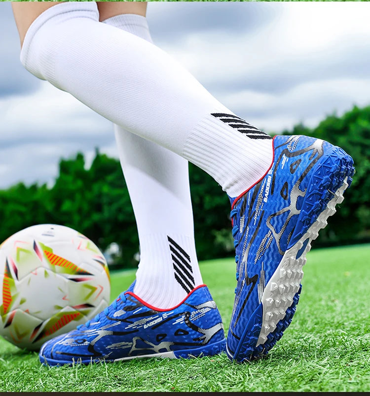 Neue Herren-Fußballschuhe TF Sport Trainings-Soccer-Schuhe, weich, ultraleicht, atmungsaktiv, professionelle Unisex-Sneaker, Rasen-Stollenschuhe für Matches