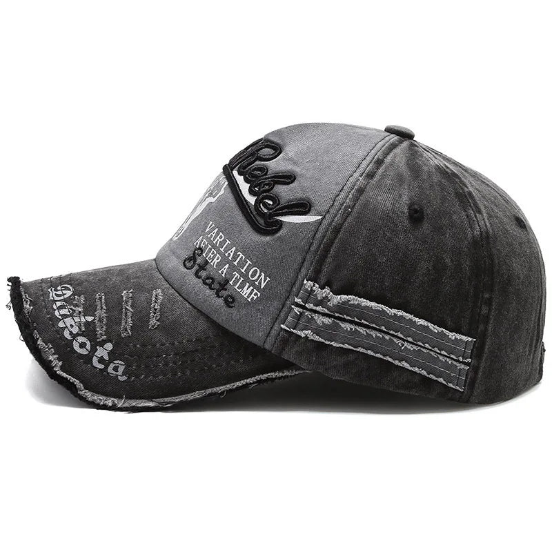 Czapka baseballowa z haftowaną literą „B” w stylu vintage, czapka przeciwsłoneczna w stylu retro dla mężczyzn i kobiet, czapka z daszkiem w stylu hip-hopowym