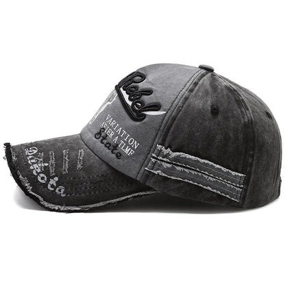 Czapka baseballowa z haftowaną literą „B” w stylu vintage, czapka przeciwsłoneczna w stylu retro dla mężczyzn i kobiet, czapka z daszkiem w stylu hip-hopowym