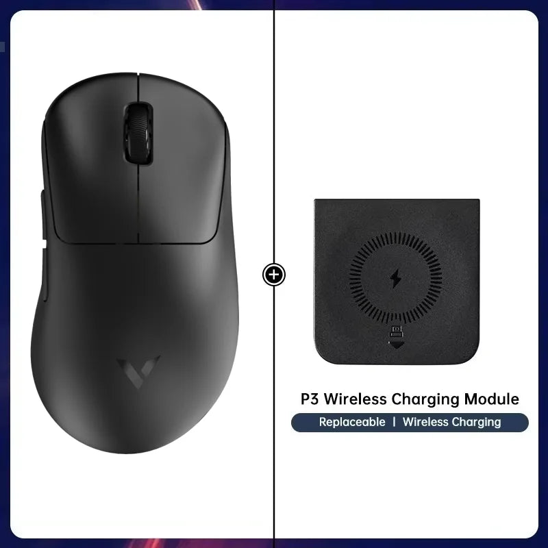Mouse gaming wireless Rapoo VT3S /VT3S MAX GEN-2, rată de polling wireless True 8K, ultra-ușor, 49g, autonomie a bateriei de până la 750Hr