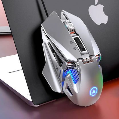 Kabelgebundene RGB-Esports-Gaming-Maus mit Hintergrundbeleuchtung, 200-7200 DPI einstellbar, USB-Kabelanschluss für PC, Laptop und FPS-Spiele