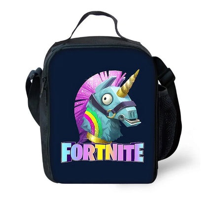 Hot Game Fortnite Child Insulated Large Capacity Bag for Boys and Girls Student Outdoor Picnic Reusable Thermal Cooler Lunch Box