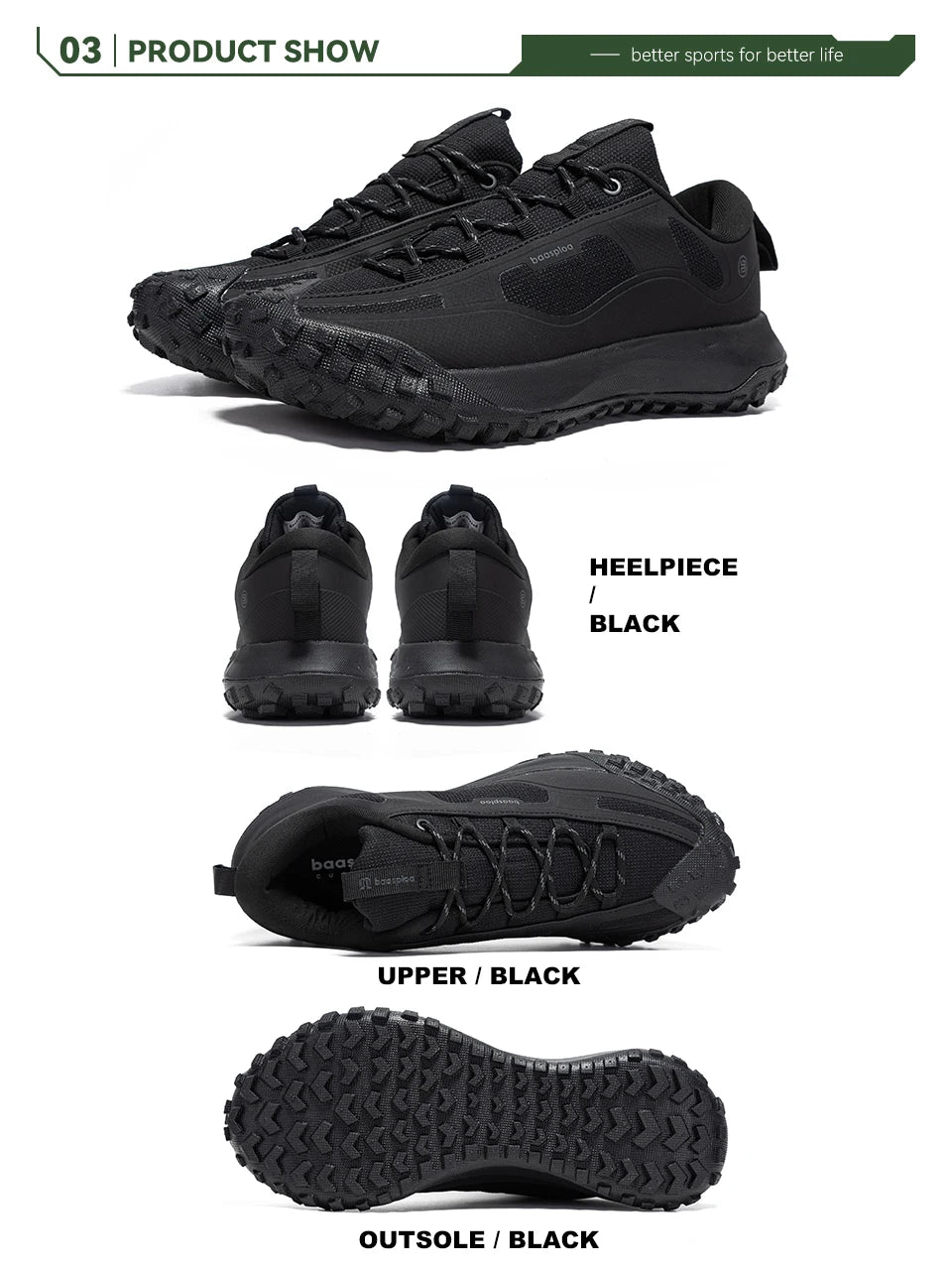 Scarpe da trekking da uomo Baasploa, alta qualità, comode, morbide e impermeabili, sneakers maschili resistenti e antiscivolo per outdoor e arrampicata
