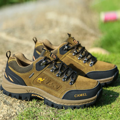 Herren-Wanderschuhe aus Veloursleder, Outdoor-Trail-Trekking-Sneaker, rutschfeste, atmungsaktive Kletterschuhe für Herren, Bergsportschuhe