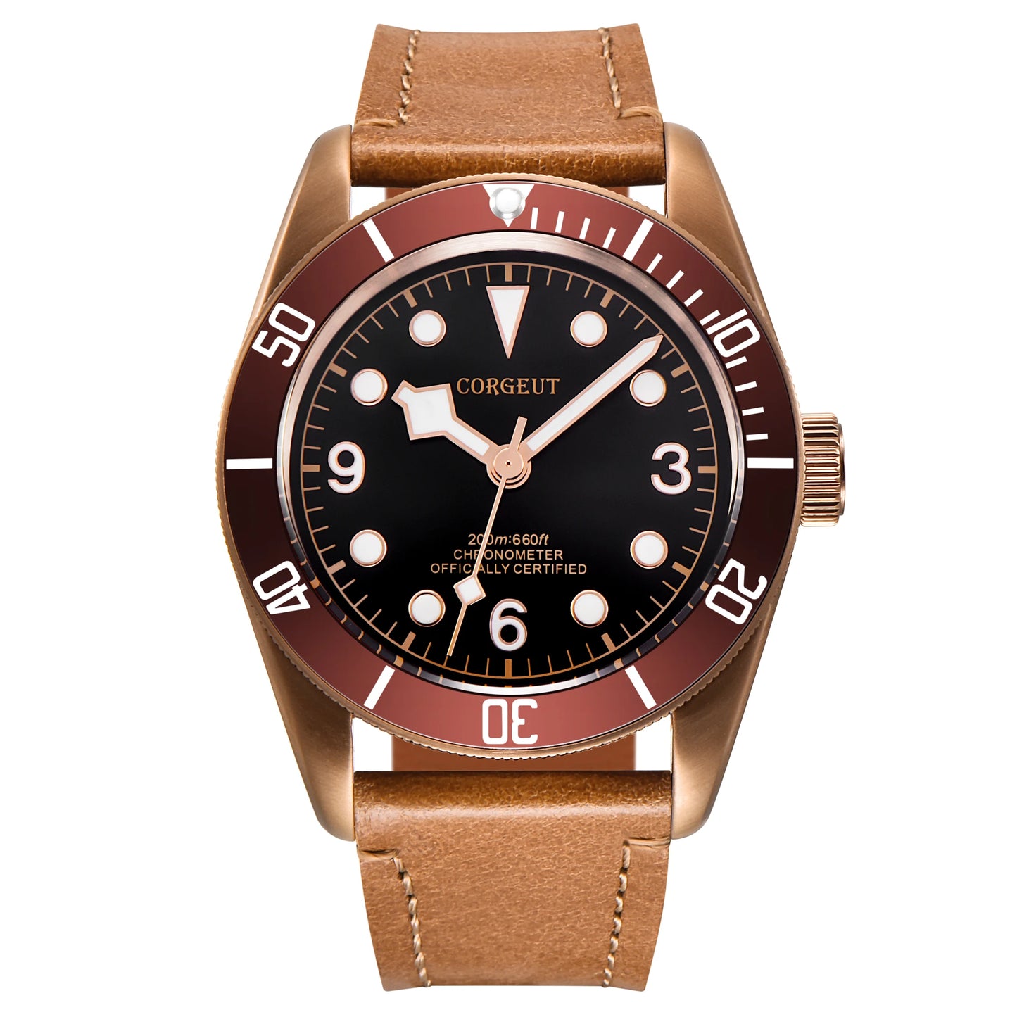 Luxury JapanCorgeut 41mm Automatic Men Watch PVD Case Sapphire Military Male 10BAR wim Watches Luminous Mechanical WristWatches