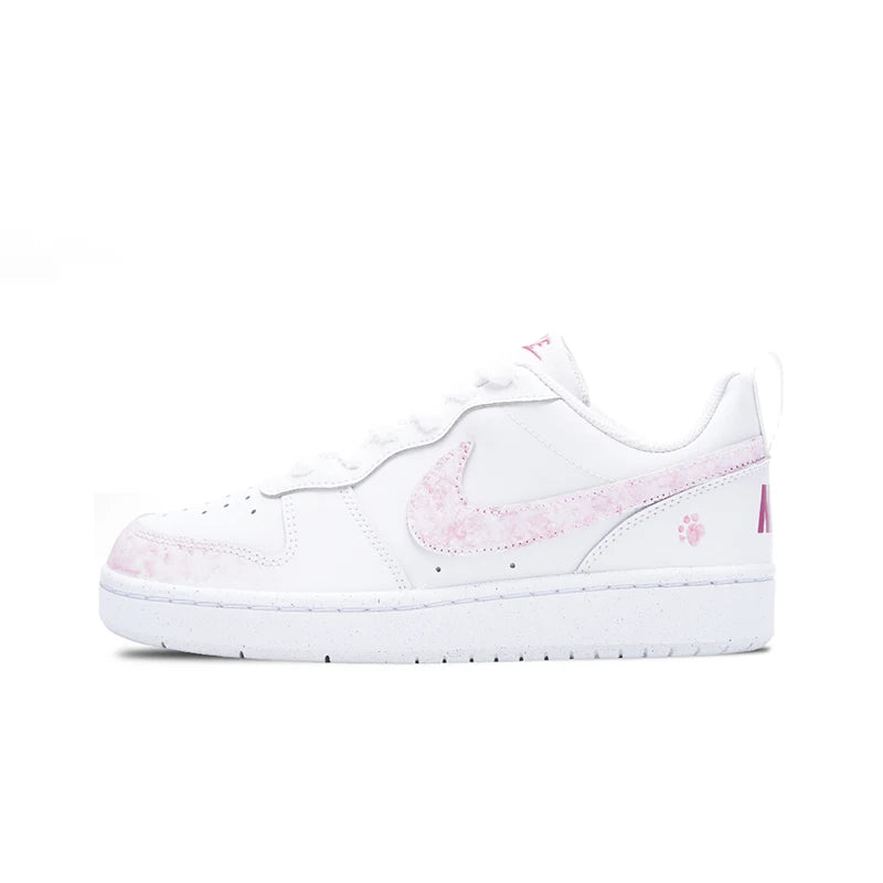 Custom Sneakers Nike Court Borough Low Vanilla Cream Cute Aesthetic Sweet Girlish Style Fashion Versatile Low-Top for Women