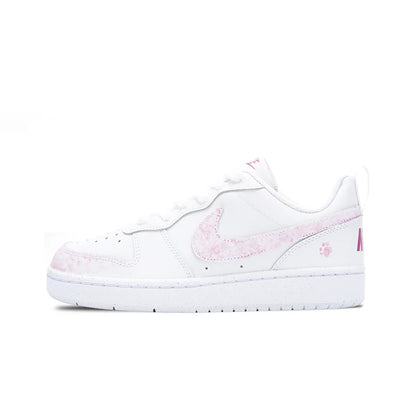 Custom Sneakers Nike Court Borough Low Vanilla Cream Cute Aesthetic Sweet Girlish Style Fashion Versatile Low-Top for Women