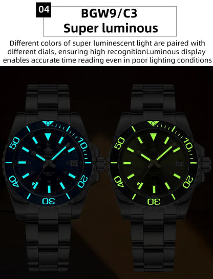 ADDIESDIVE Men Luxury Watch Sapphire Crystal Ceramic Ring 20Bar Diving Luminous Automatic Mechanical Watch Exquisite Gift Clock