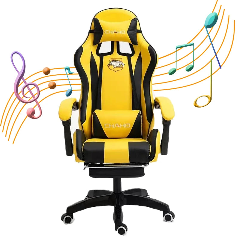 2025 New Computer Chair Green Gaming Chair PU Leather Office Swivel Chair Lift Bedroom Furniture Fashion Sillas Gamer Chair