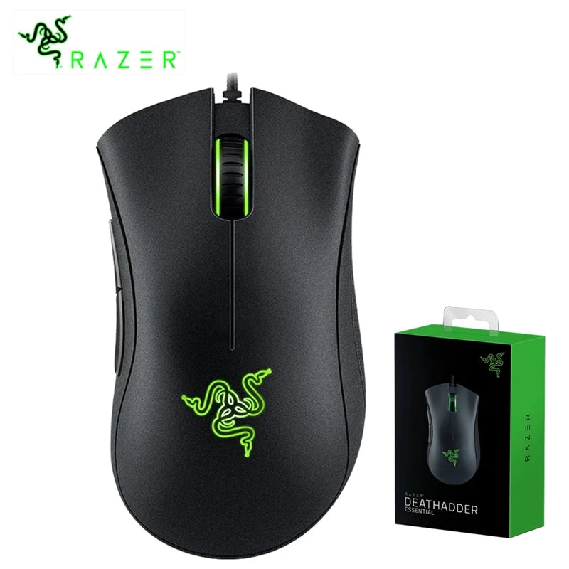 Originalni Razer DeathAdder Essential žičani gaming miš, 6400DPI optički senzor, 5 neovisnih tipki za prijenosno računalo i gaming PC
