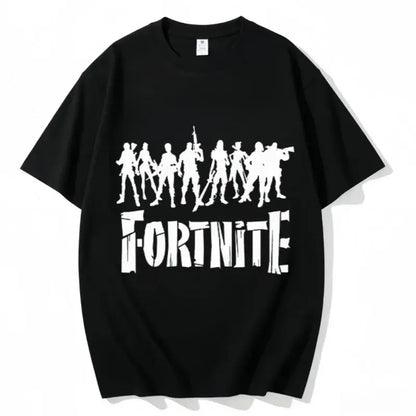 Fortnite Crew Neck T Shirt Unisex Adult Game Dance Fashion New Pure Cotton Short Sleeve Tops Perfect for Casual Wear Vacations