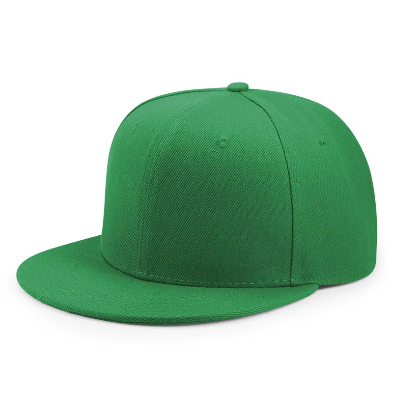 Partihandel 40 färger Justerbara platta snapback-kepsar med skärm Dam Mode Polyester Enfärgad basebollkeps Herr Hiphop Blank sportkeps