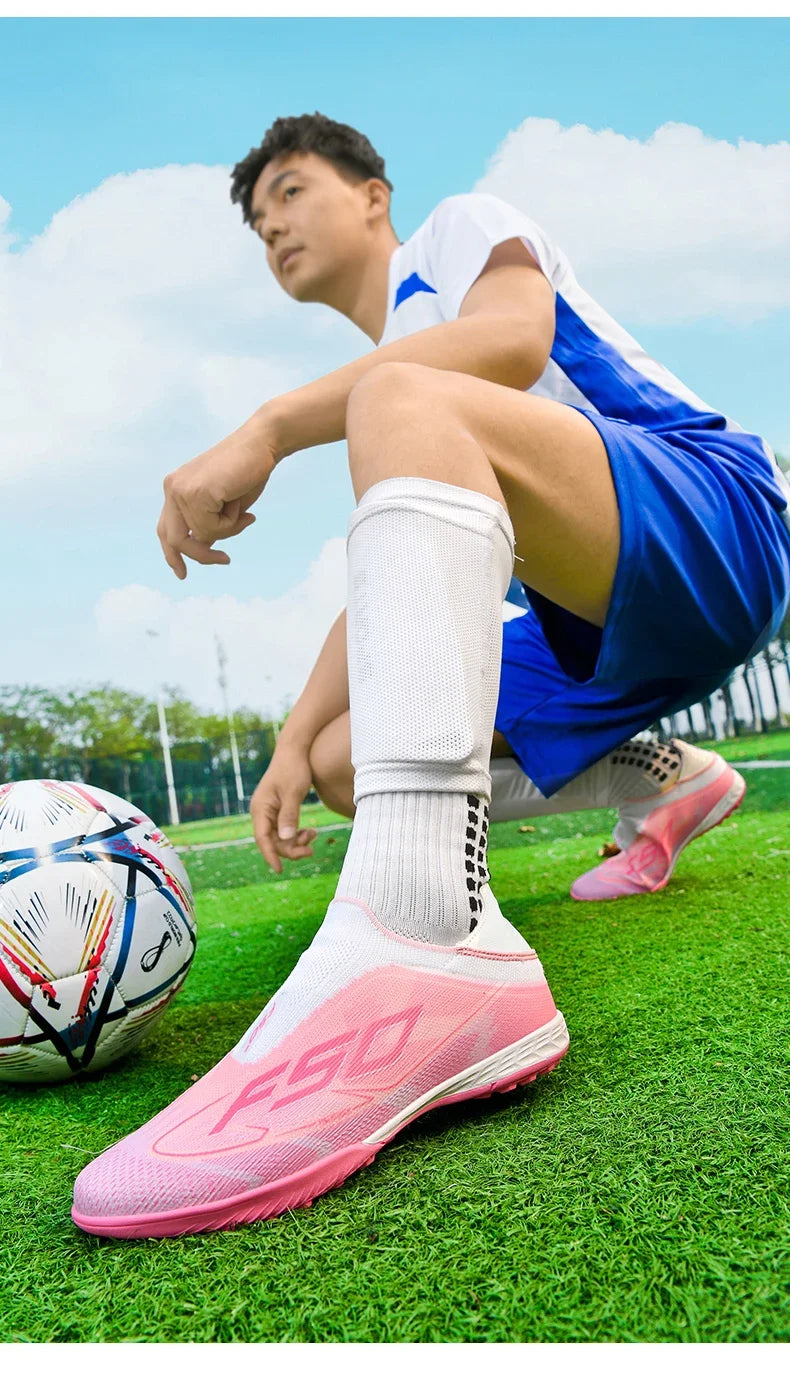 Men's New Indoor TF Football Boots High Quality Training Original Male Breathable Non-Slip Soccer Shoes Turf Futsal Football Shoes