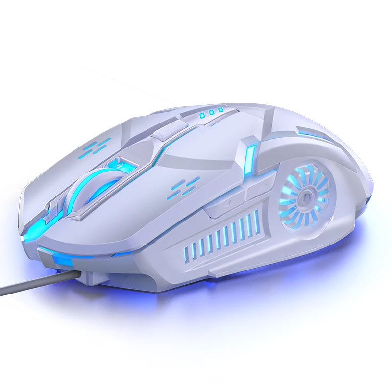 Žična gaming miška G5 z barvito osvetlitvijo ozadja, 6 gumbi, tihim delovanjem, 4-stopenjsko nastavitvijo in 3200 DPI RGB za računalnik in prenosnik