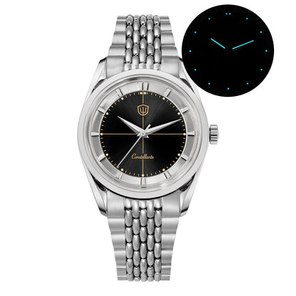 Watchdives WD1954 Arctic Classic 36mm Watch VH31Sweep Second Movement 316L Stainless Steel Watches Sapphire Crystal Luminova