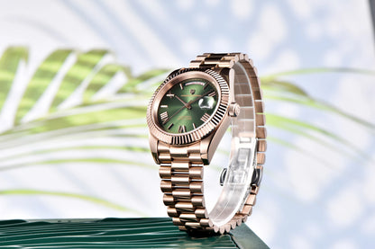PAGANI DESIGN 2026 New Rose Gold Blue DD40 Luxury Automatic Watch Men Mechanical Wristwatch Mens Sapphire glass Waterproof Watch