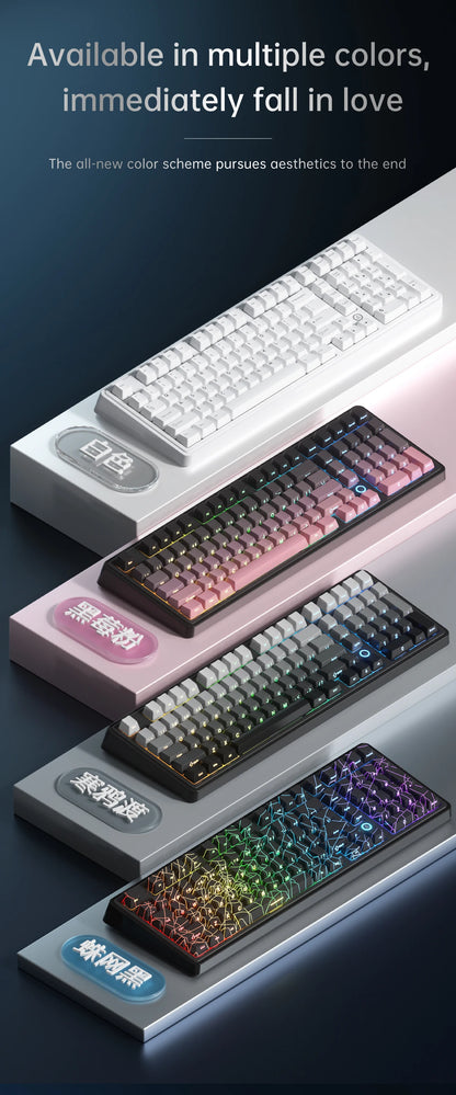 AJAZZ AK980 MAX Wired Magnetic Switch Keyboard 0.01mm 8K Mechanical Keyboards Hot Swap ARGB E-sports Games Customized Keyboard