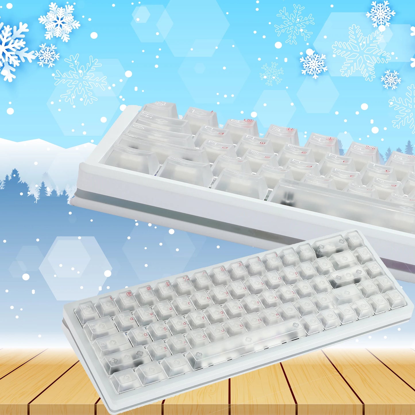 New Everglide AE68Pro Siren Magnetic Axis Gaming Keyboard Original Double Lamp Position RT0.001MM/ADC Direct Connection Keyboard